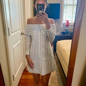 Black and White Striped Dress